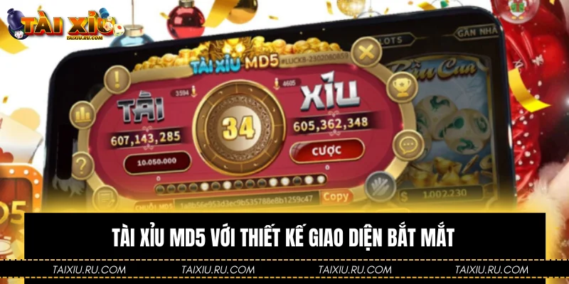 Tài Xỉu MD5 với thiết kế giao diện bắt mắt